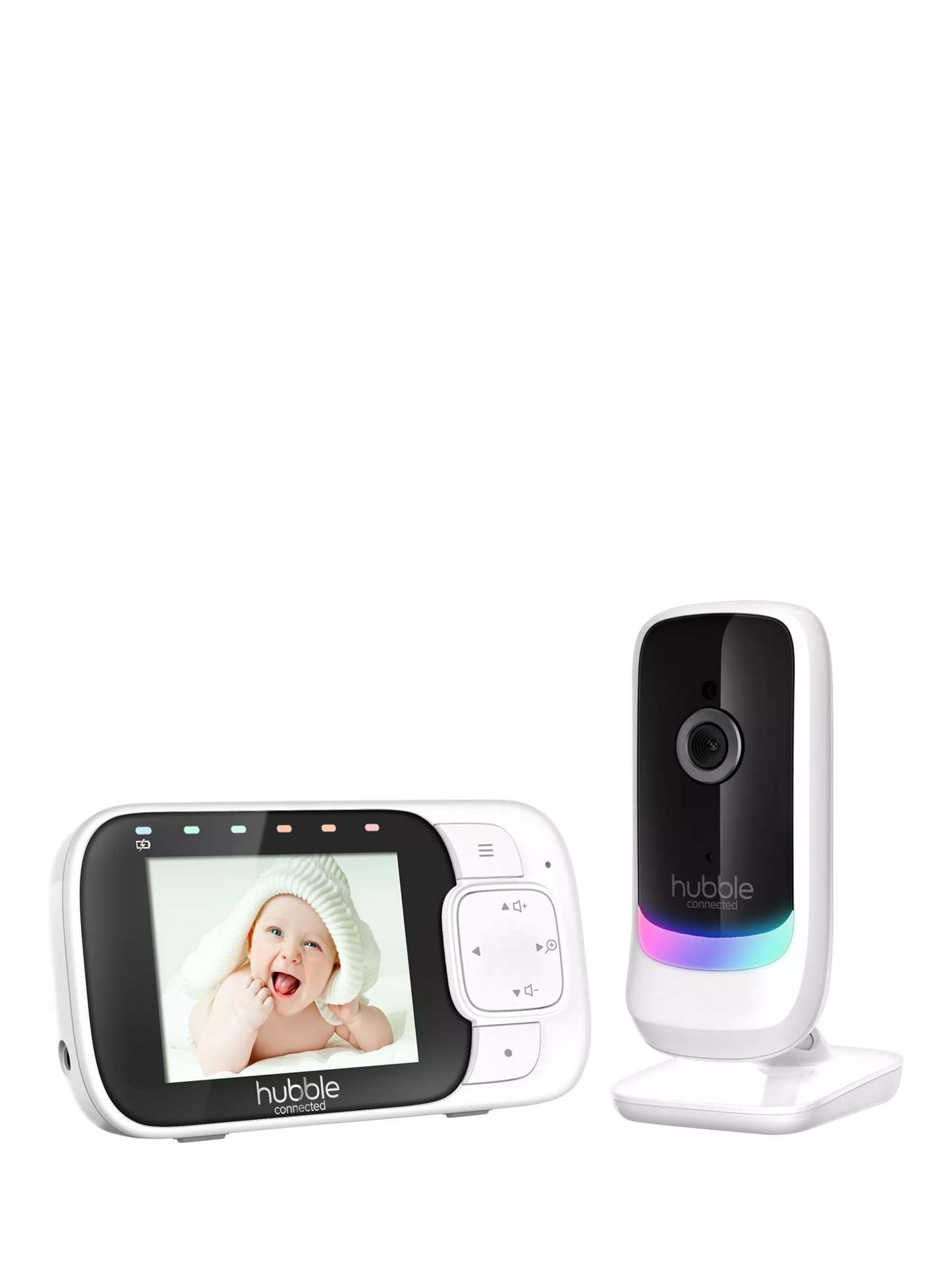 Hubble Nursery View Glow – 2.8” Smart Baby Monitor with Night Light & Remote Camera Control