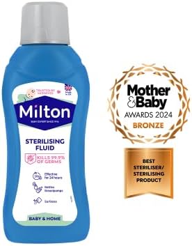 Milton 1000ml Sterilising Fluid Baby Bottles Teats Antiseptic Cleaner Bundled with Milton Wipes Home Household Hygiene - Adenzo Comfies