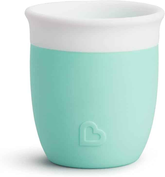 Munchkin C’est Silicone! Open Toddler and Baby Cup for Babies and Toddlers 4 Months+, Ideal Transition Sippy Cup and Suitable Free Flow Sippy Cup for Baby and Toddler weaning, 2oz/59ml, Mint - Adenzo Comfies