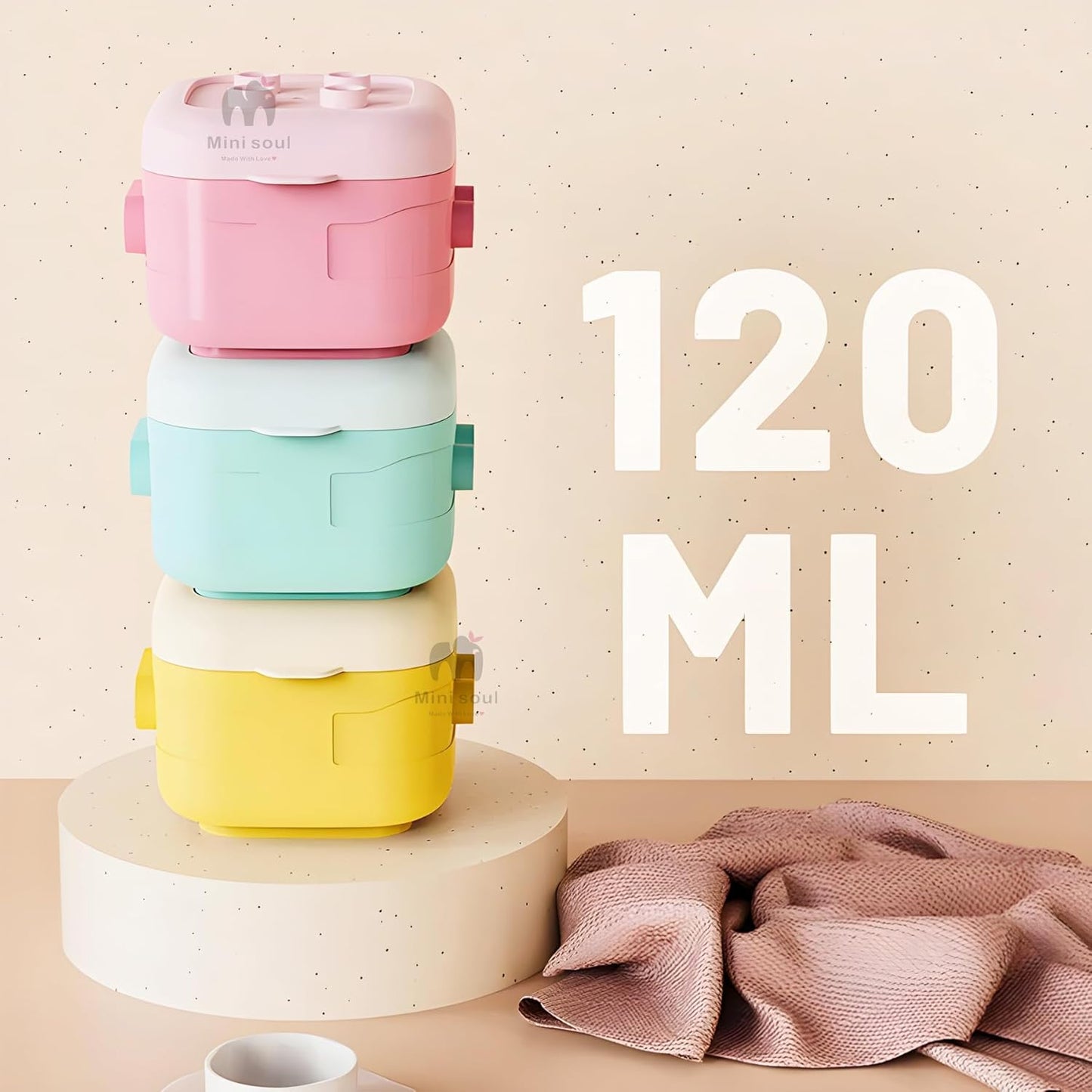Transparent Stackable Portable BPA Free Food Grade Material Food Snack Container for Infant Baby Toddler Kids 120ml (4pcs) - Adenzo Comfies