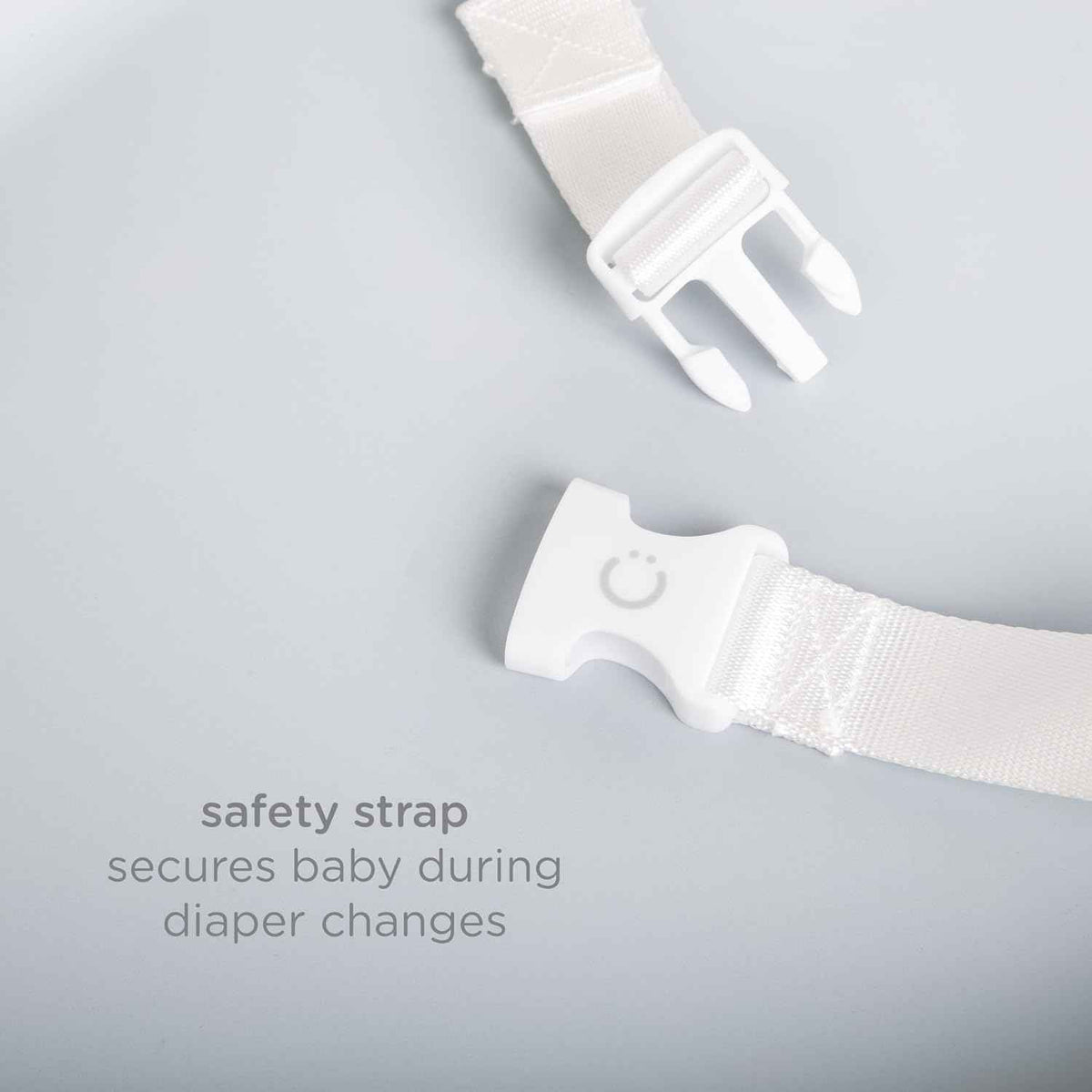 Ubbi Baby Foam Changing Pad, Easy to Clean with Detachable Base, Gray | Wipeable Waterproof Foam Pad, Safety Strap & Non-Skid Feet, Easy to Clean.