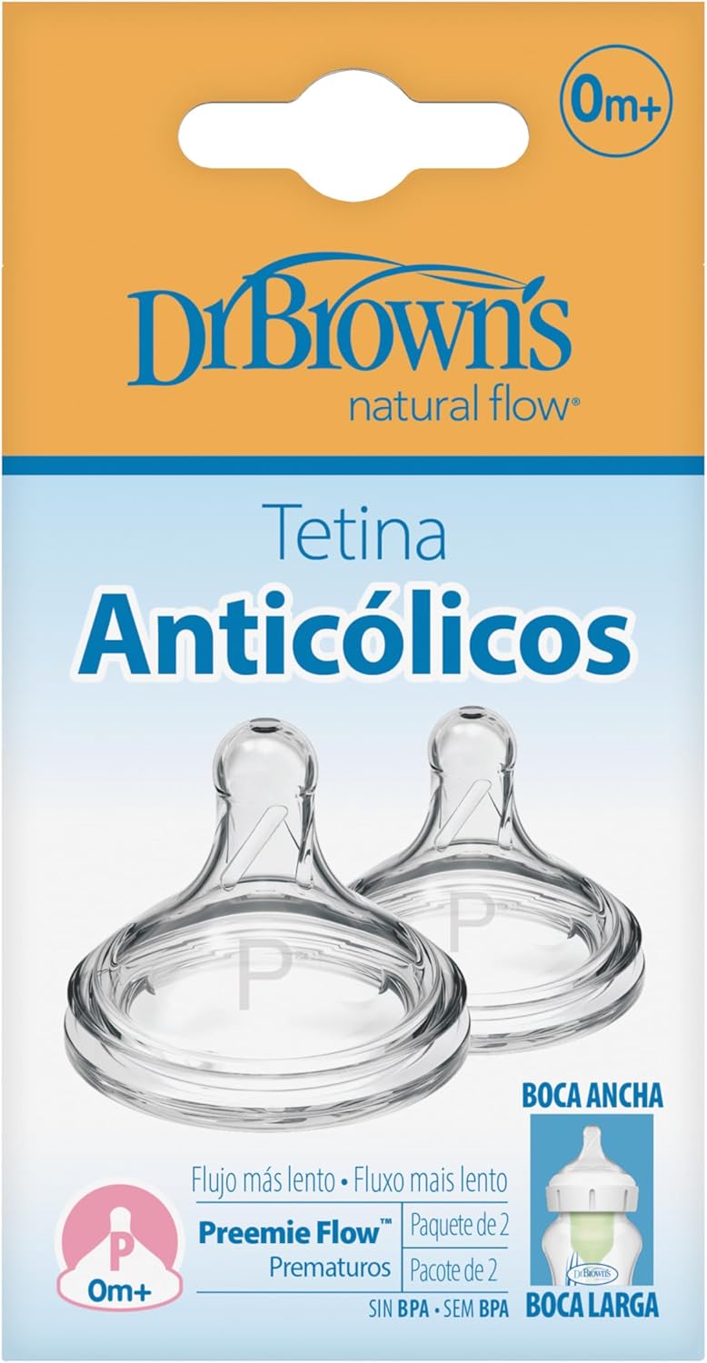 Dr Brown's Options Wide Neck Preemie Teats - 2pk
