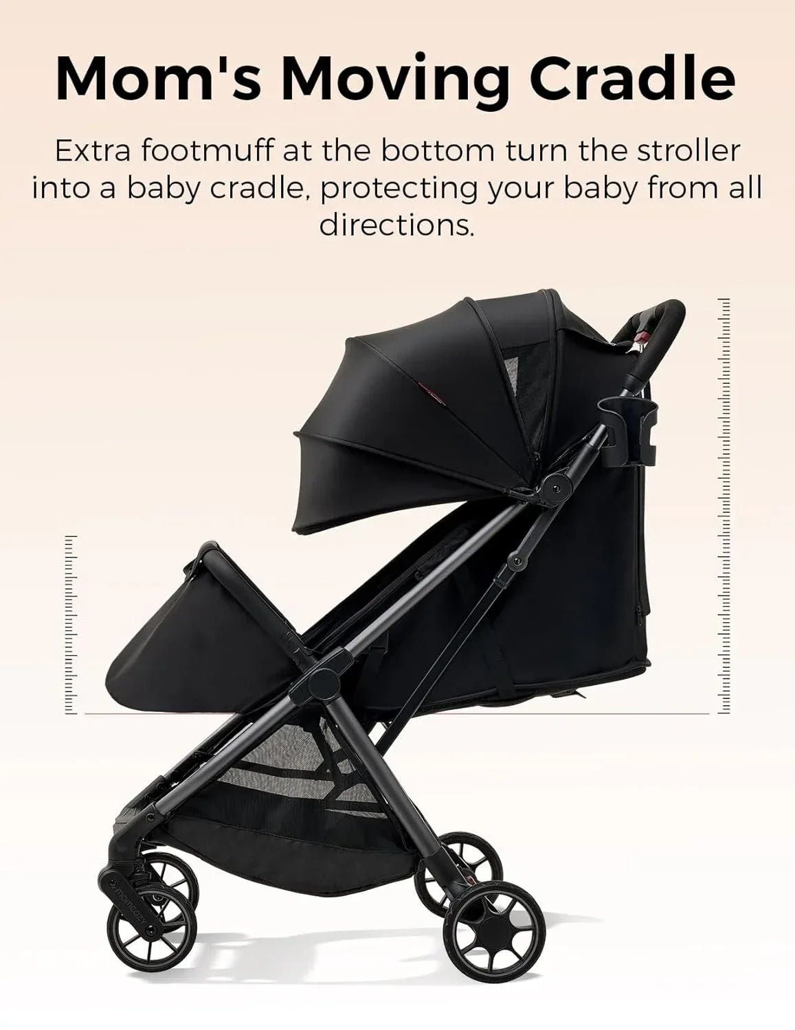 Momcozy ClickGo Lightweight Baby Stroller – Compact Travel Stroller with One‑Hand Fold, Carry‑On Approved, UPF50+ Canopy - Adenzo Comfies