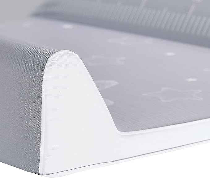 keeeper Baby Changing Mat - Fits 60cm Wide Baby Cribs, Tables, Bathtubs etc - Integrated Height Chart - Pawel White - Adenzo Comfies