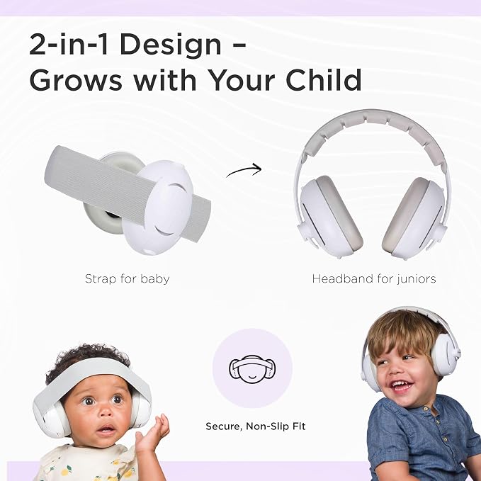 Dooky Kids Noise Cancelling Earmuffs | Baby & Junior Ear Protection Headphones for Kids (0–12 Years) | Adjustable Hearing Protection for Travel, Events & Study.