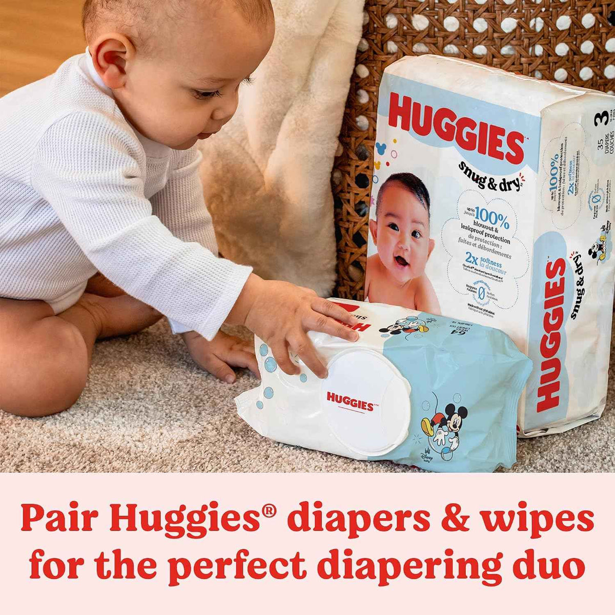 Huggies Simply Clean Baby Wipes – Unscented, 64 Count Flip‑Top Pack