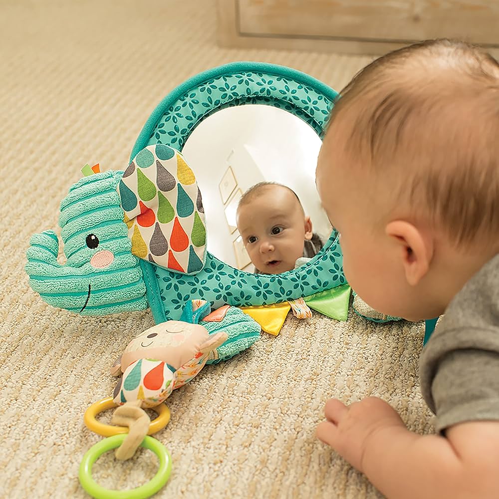 Infantino Go Gaga Elephant Baby Activity Mirror For 0 Months+