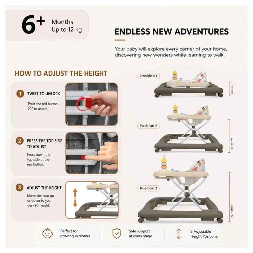 Neobreez - 3-in-1 Navix Premium Activity Baby Walker. - Adenzo Comfies