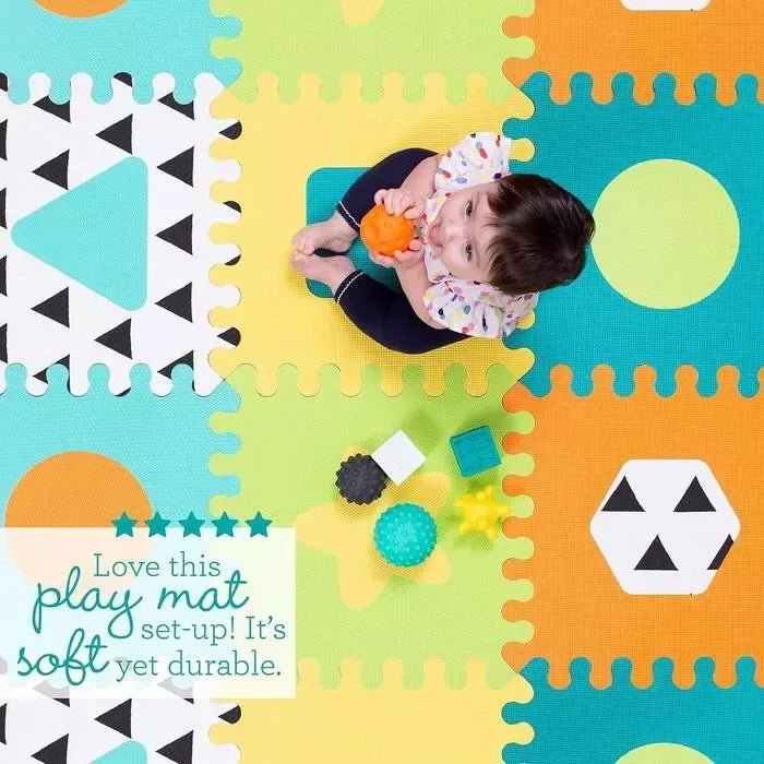 Infantino Soft Foam Puzzle Mat (9L) – Baby Play & Activity Mat - Adenzo Comfies