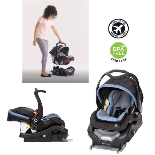 Baby Trend Secure Snap Gear Infant Car Seat – Rear-Facing Baby Car Seat with EPS Energy-Absorbing Foam, 5-Point Safety Harness, Adjustable Canopy, and Multi-Grip Carry Handle C50B