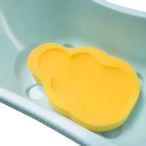 BabyJem Baby Bath Sponge, 0+ Months, Blue, Yellow - Adenzo Comfies
