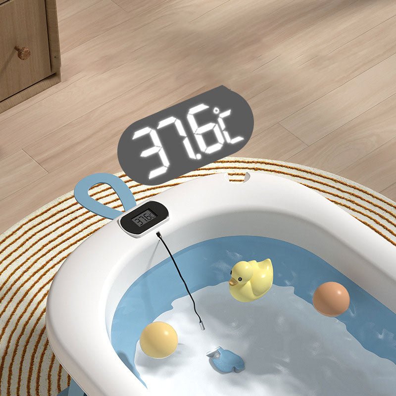 Collapsible Baby Bathtub for Infants & Toddlers 0–36 Months – Foldable Space - Saving Tub with Cushioned Support, Safety Belts & Non - Slip Base - Adenzo Comfies
