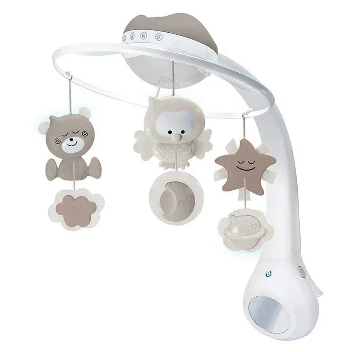 Infantino 3 - in - 1 Projector Musical Mobile – Crib Mobile, Star Projector & Nightlight, Blue, Pink and Grey. - Adenzo Comfies