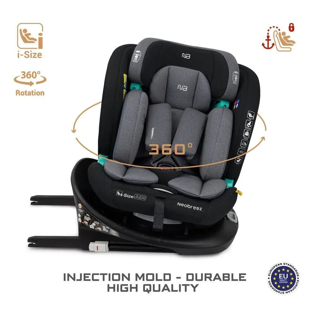 Neobreez i - GUARDIA 360° ISOFIX i - Size Baby Car Seat,All - in - 1 Convertible Kids Toddler Seat,ECER129,0 - 12Yrs,0 - 36Kg,Group 0 +/1/2/5,5 - Point Harness - Adenzo Comfies