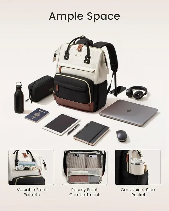 LOVEVOOK Laptop Backpack for Women, 15.6 Inch Work Business Backpacks Purse With Large Capacity, Waterproof Nurse Bag College Bookbag for School, Waterproof Casual Daypack for Travel - Adenzo Comfies