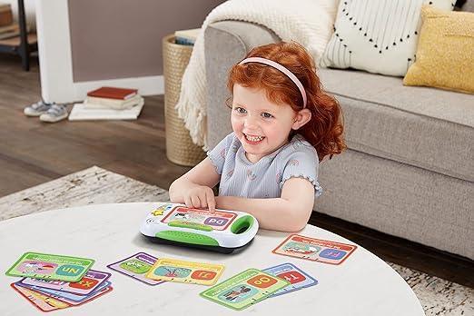 LeapFrog Slide to Read ABC Flashcards, Easy Learning, Finger Reading Flashcards, Learn Letters, Objects, Sounds & Sentences, Educational Gift for Toddler 3, 4, 5 Years, English Version - Adenzo Comfies