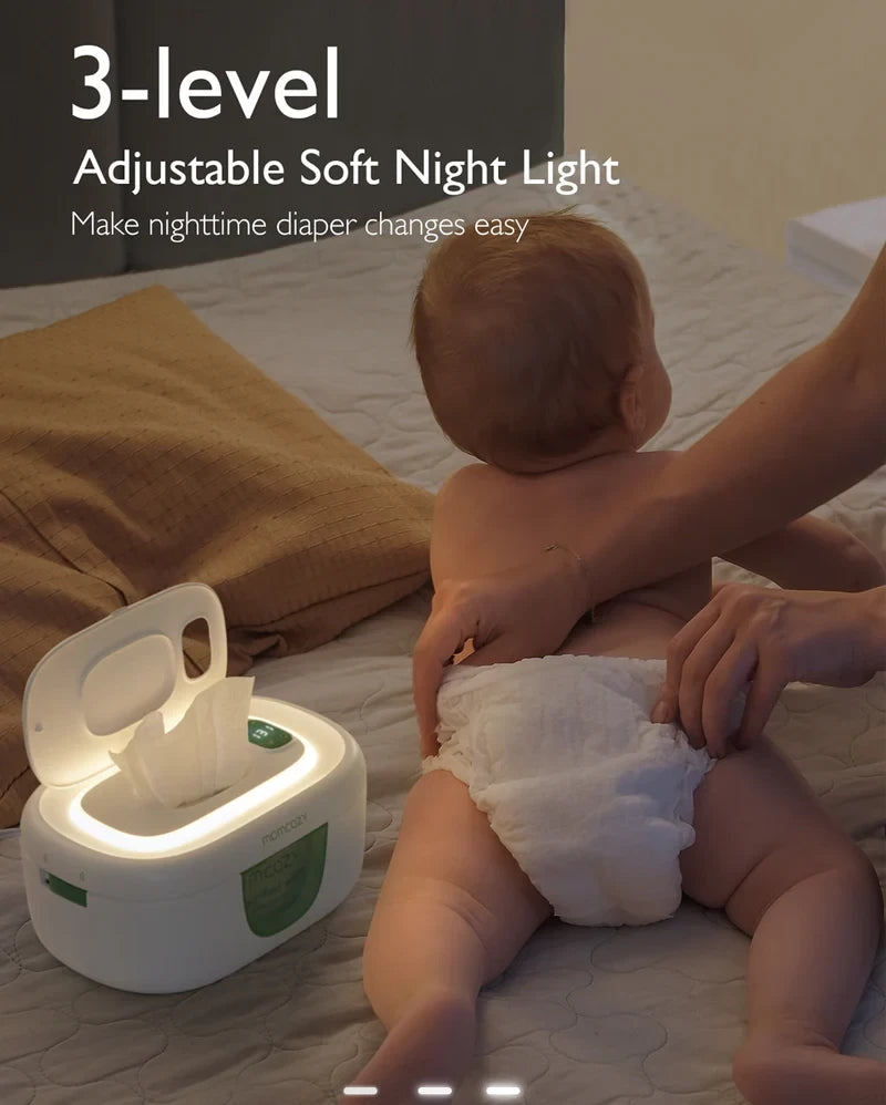 Momcozy Large Capacity Baby Wipe Warmer with Top Heating & Adjustable Night Light