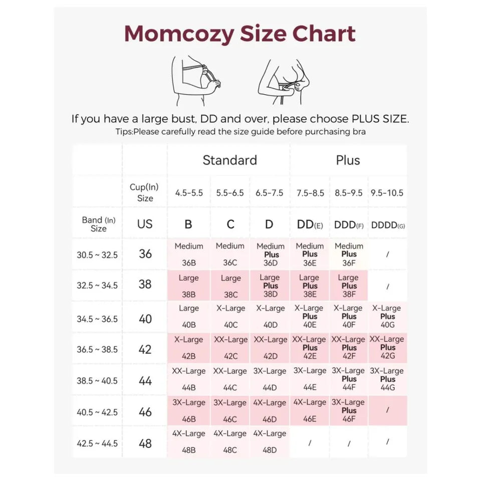 Momcozy - Ultra Soft And Omni Maternity Nursing Bra - Beige_L.