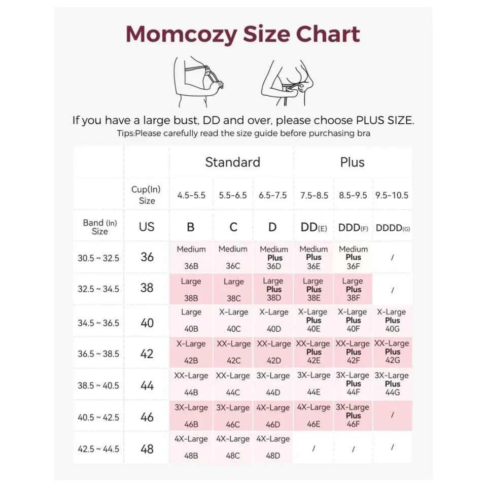 Momcozy - Ultra Soft And Omni Maternity Nursing Bra - Beige_L.
