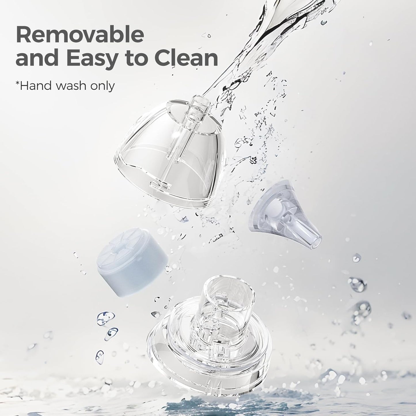 Momcozy Baby Nasal Aspirator, Strong Suction, Long Battery Life, BPA-Free Tips & Soothing Lullabies