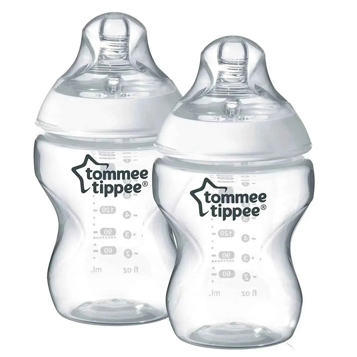 Tommee Tippee Natural Start Baby Bottles, 0m+, 2 Pack (260ml & 340ml), Anti‑Colic Valve, BPA‑Free, Easy Hold Design - Adenzo Comfies