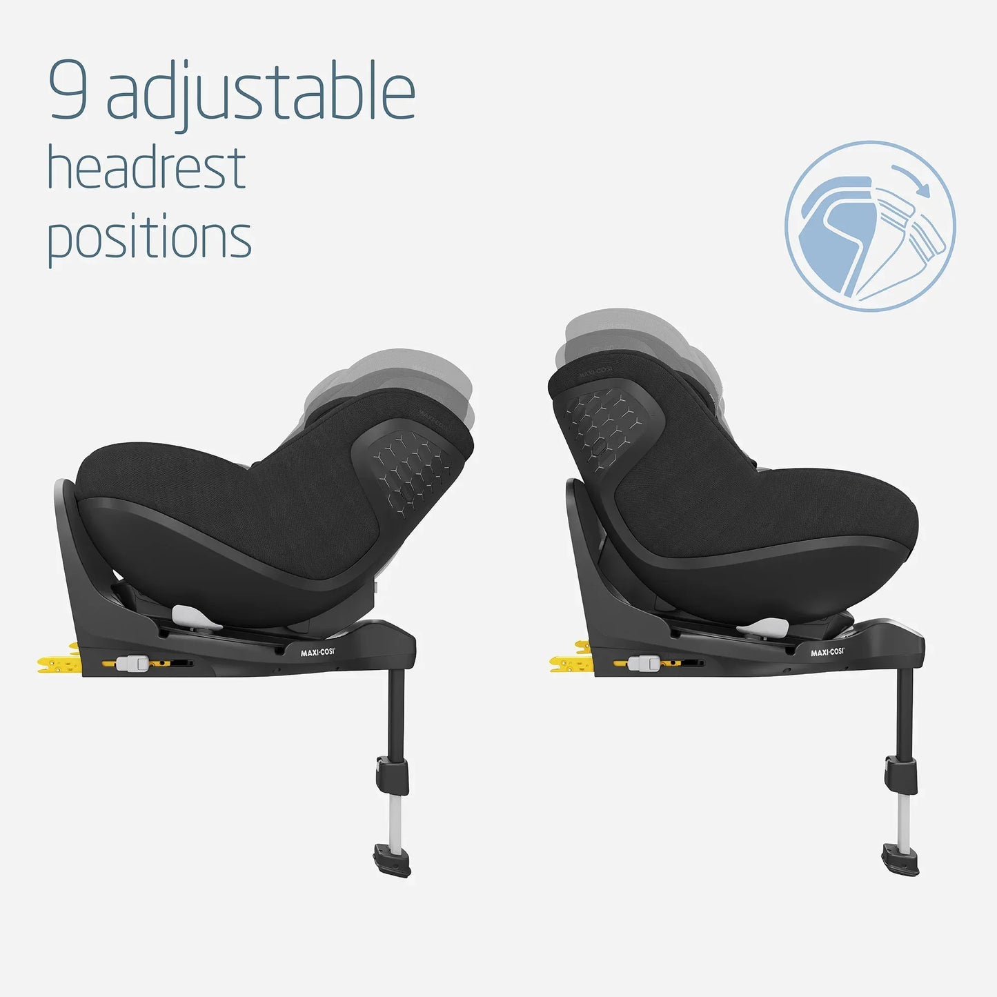 MC PEARL 360 PRO Authen Black - a rotating, i - Size compliant toddler car seat (Authentic Black refers to the color) designed with revolutionary slide Tech Technology . - Adenzo Comfies