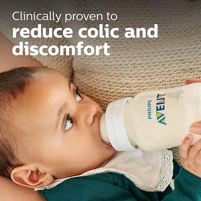 Philips Avent Anti - Colic Baby Plastic Feeding Bottles| 9 Oz / 260 Ml - Pack of 1 - Adenzo Comfies
