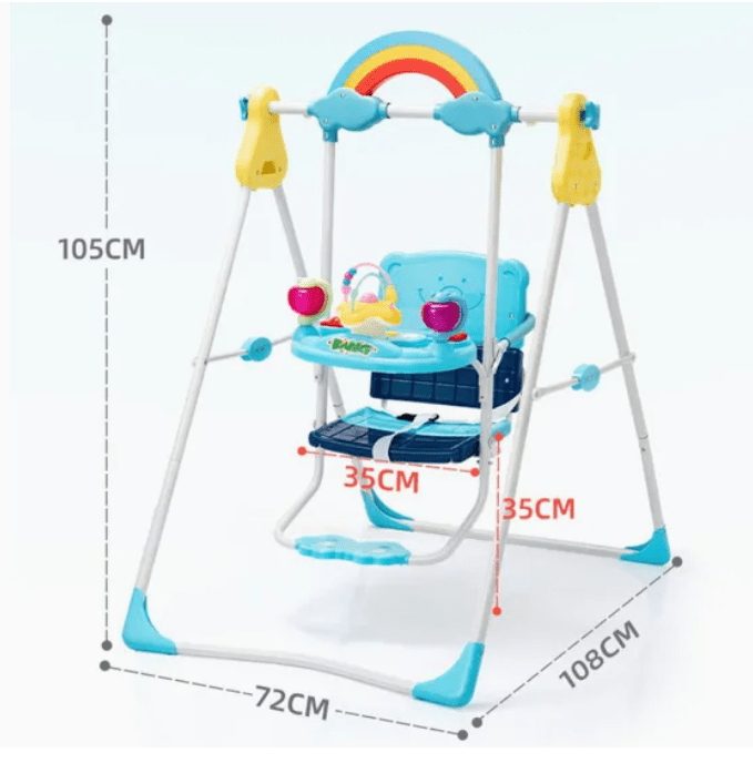 Home Baby Swing Frame Indoor Swing Stand for Babies & Toddlers, Foldable Outdoor Patio Baby Rocking Chair Frame - Adenzo Comfies