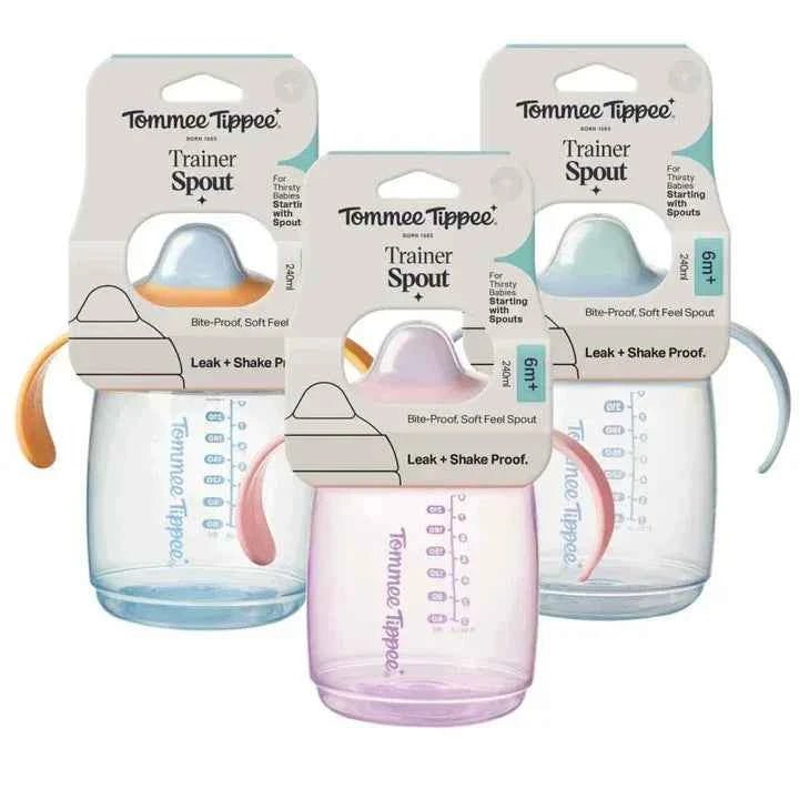Tommee Tippee Trainer Straw Cup – 6M+, 240ml Assorted, Soft Silicone Straw, BPA‑Free Baby Training Cup - Adenzo Comfies