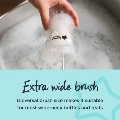 Tommee Tippee Essentials Bottle and Teat Brush, Extra Wide with Nylon Bristles - Adenzo Comfies