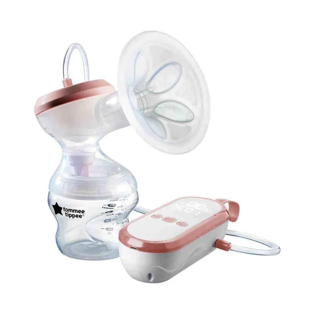 Tommee Tippee Made for Me Single/Double Electric Breast Pump – Portable, Quiet, Adjustable Suction Breastfeeding Pump with Rechargeable Battery, BPA - Free Design, and Comfortable Silicone Shields for Expressing Milk at Home or On - the - Go - Adenzo Comfies