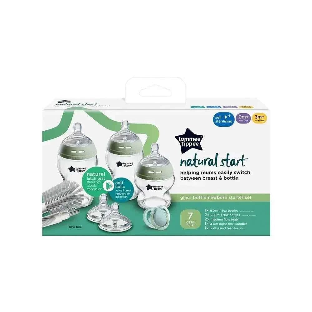 Tommee Tippee Natural Start™ Glass Newborn Starter Set – 150ml & 250ml Anti‑Colic Baby Bottles, 0–6 Months - Adenzo Comfies