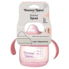 Tommee Tippee Starter Spout Cup – 4M+, 150ml Assorted, Soft Silicone Spout, BPA‑Free Baby Training Cup