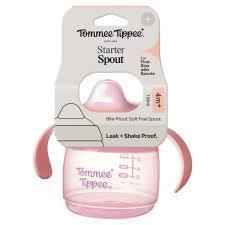 Tommee Tippee Starter Spout Cup – 4M+, 150ml Assorted, Soft Silicone Spout, BPA‑Free Baby Training Cup - Adenzo Comfies