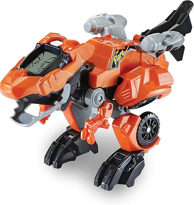 VTech Switch & Go Dinos Flare the T-Rex, Interactive Preschool Dinosaur that Switches Into a Car, 2-In-1 Educational Toy for Children 3, 4, 5, 6+ Year Olds