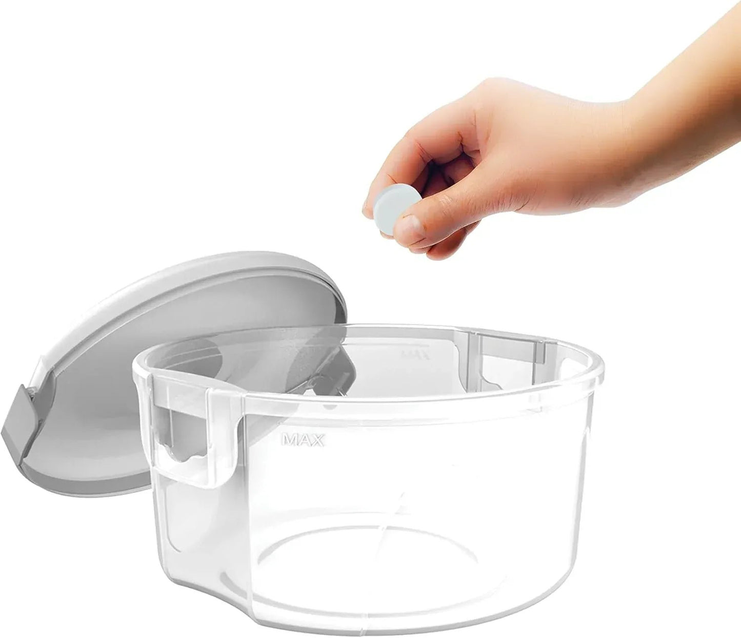 Vital Baby Nurture 2 in 1 Combination Steriliser - Microwave Steam Sterilising and Cold Water Sterilizer - BPA, Latex & Phthalate Free - Adenzo Comfies