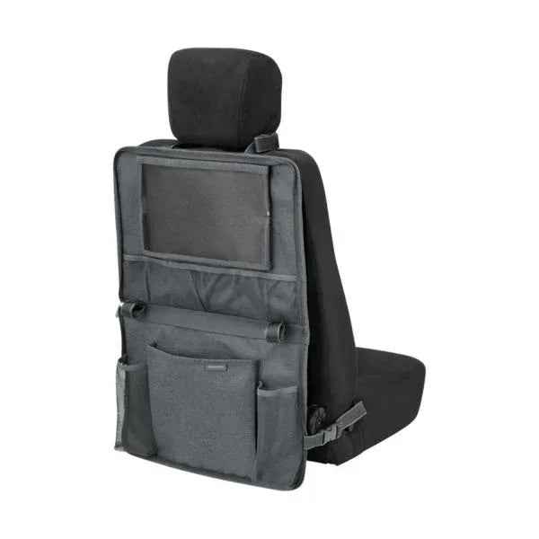 The Maxi - Cosi (MC) Back Seat Organiser in Graphite - a versatile car accessory that keeps essentials organized with multiple pockets, protects the seat. - Adenzo Comfies