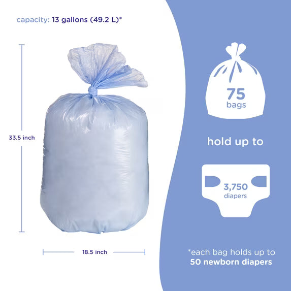 Ubbi Disposable Diaper Bags, 75 Ct
