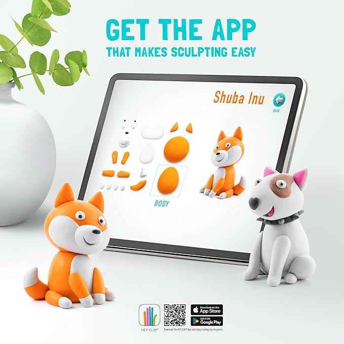 HEY CLAY Dog Story - Air Dry Clay Kit with Interactive App for Kids & Tweens, Modeling Clay and Crafts Set for Kids Ages . - Adenzo Comfies