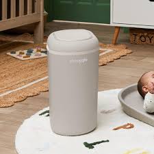 Shnuggle Eco-Touch Nappy Bin (Diaper Pail) | Eco-Friendly Nappy Disposal System | No Costly Refills – Use Any Bag | Dual-Seal Odour Lock | Easy-Clean, One-Hand Drop-and-Go Bin. - Adenzo Comfies