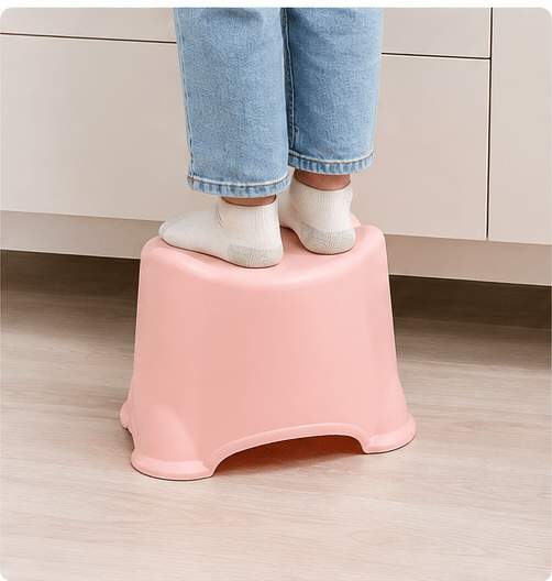 Tenbabe Plastic Step Stool for Kids – Lightweight, Durable Bathroom & Home Stool - Adenzo Comfies