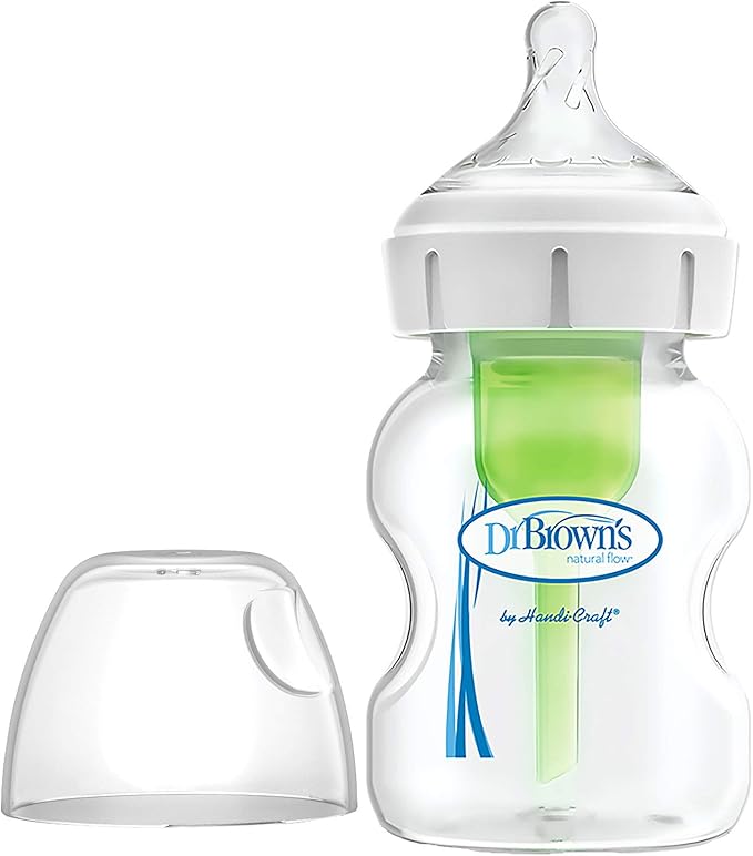 Dr. Brown's Options+ Anti-Colic Baby Bottle, 150ml, Transparent, BPA Free, Vented, Wide Mouth, from 0 months