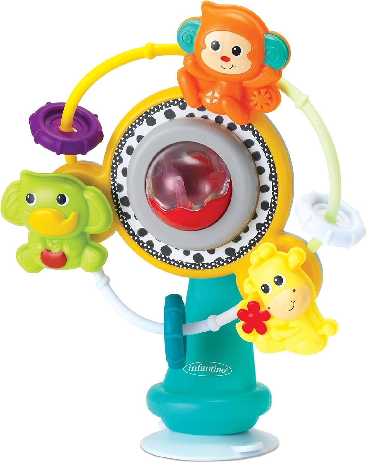 Infantino Jungle Ferris Activity Wheel Suction Cup Table  Age- 3 Months & Above