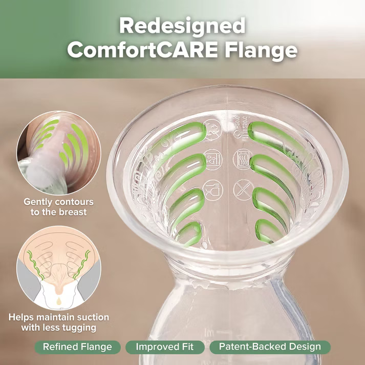 Gen. 2+ Silicone Manual Breast Pump + SpillGUARD Insert 150 ml .
