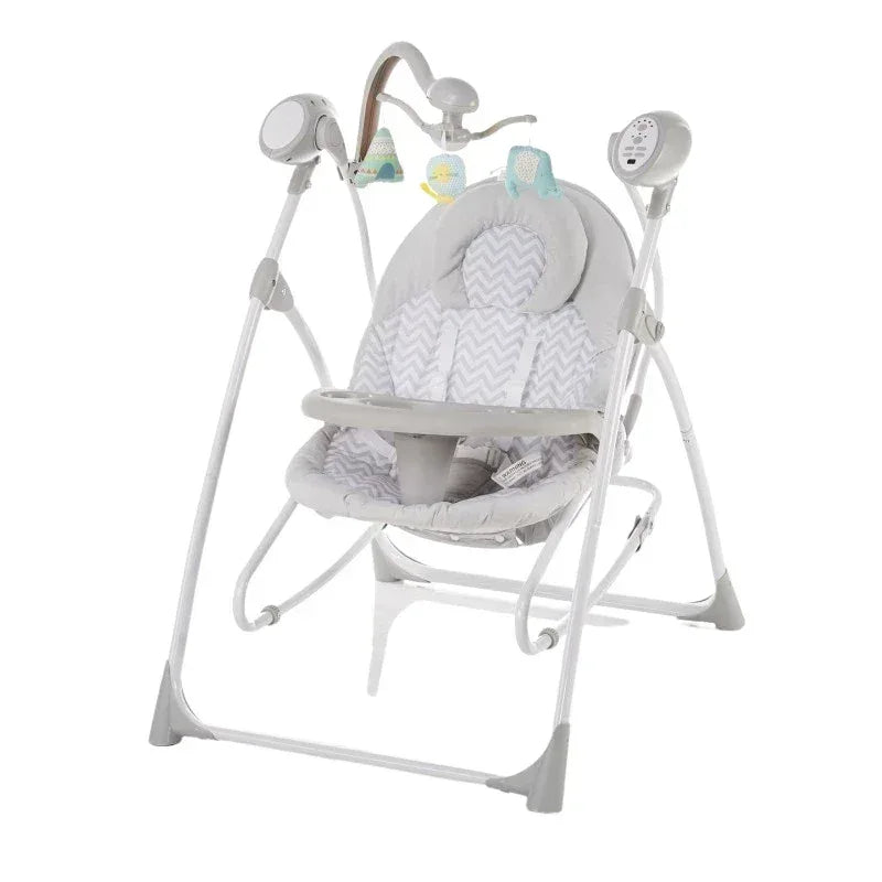 Maribel Baby Swing with Adjustable Speeds, Music, and Hanging Toys - Adenzo Comfies