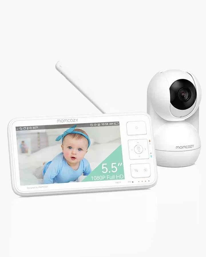 Momcozy BM03 5.5” 1080P Full HD Video Baby Monitor No WiFi – Long - Range Baby Monitor with Camera, Infrared Night Vision, 5800mAh Battery, VOX, 2 - Way Audio, - Adenzo Comfies