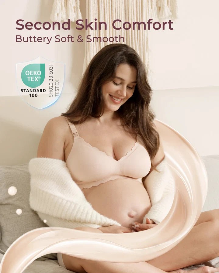 Momcozy Nursing Bras Seamless Wireless Classic Jelly Strip Support Breastfeeding Maternity Bra - Adenzo Comfies