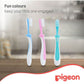 Pigeon 3-Step Training Toothbrush Set for Each Stage of Your Baby's Oral Development, 3-Pack.