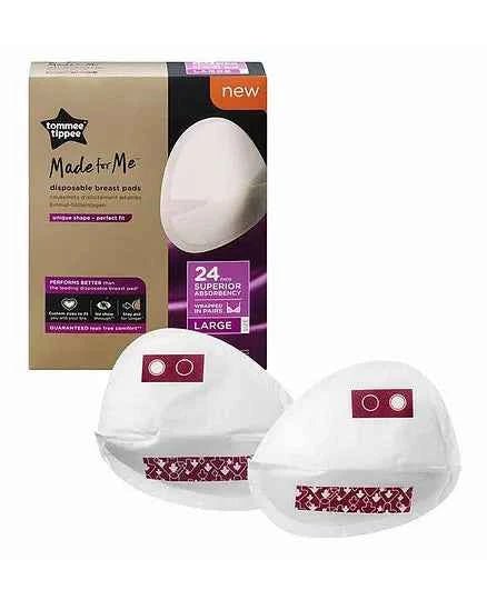 Tommee Tippee Made For Me Disposable Breast Pads, Large -24Pck . - Adenzo Comfies