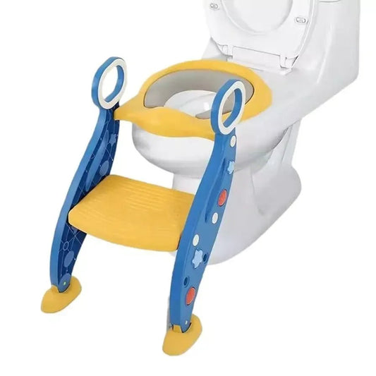 2 - in - 1 Potty Training Seat with Step Ladder, and Handle for Toddlers – Kids Toilet Trainer for Boys & Girls - Adenzo Comfies